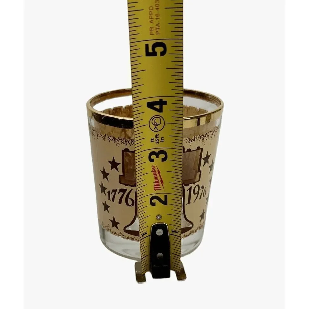 Vintage 1776 Patriotic Declaration Of Independence Whisky Bourbon Rocks Glasses